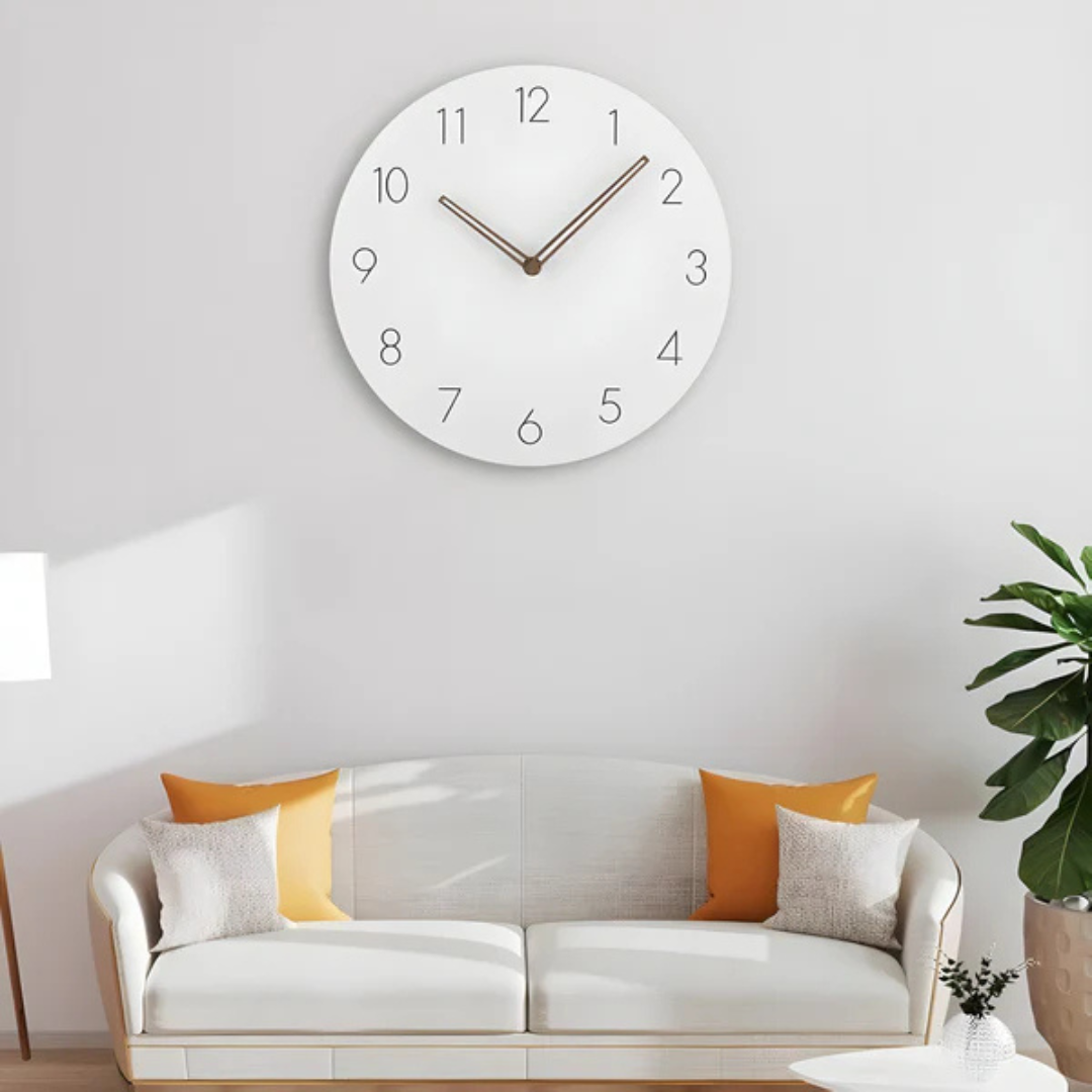Wood Silent Quartz Minimalist Scandinavian Wall Clock | Halvorn