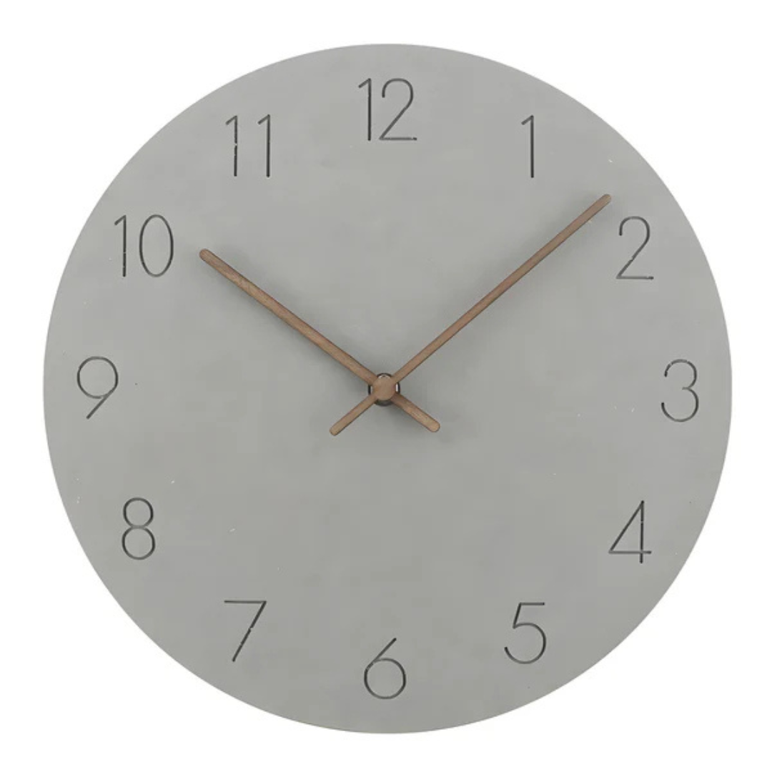 Wood Silent Quartz Minimalist Scandinavian Wall Clock | Halvorn