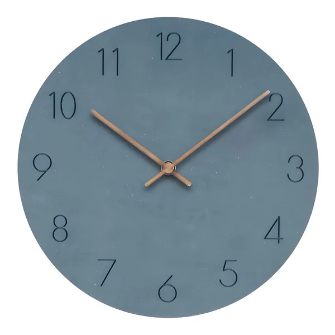 Wood Silent Quartz Minimalist Scandinavian Wall Clock | Halvorn