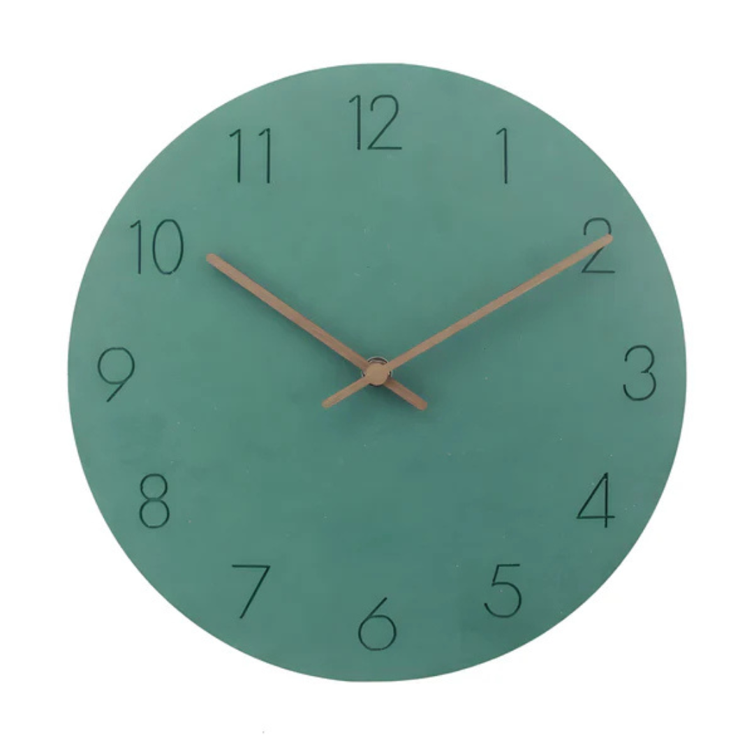 Wood Silent Quartz Minimalist Scandinavian Wall Clock | Halvorn