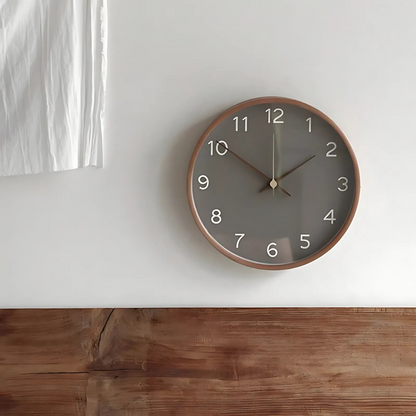 Wooden Nordic Wall Clock with Silent Sweep Movement | Veralin