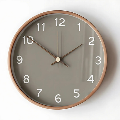 Wooden Nordic Wall Clock with Silent Sweep Movement | Veralin