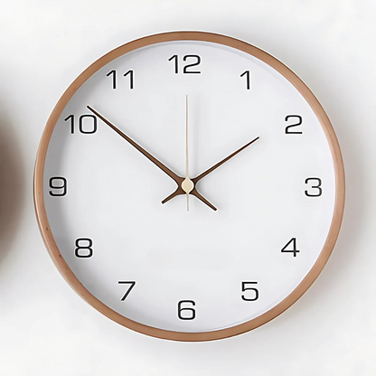 Wooden Nordic Wall Clock with Silent Sweep Movement | Veralin