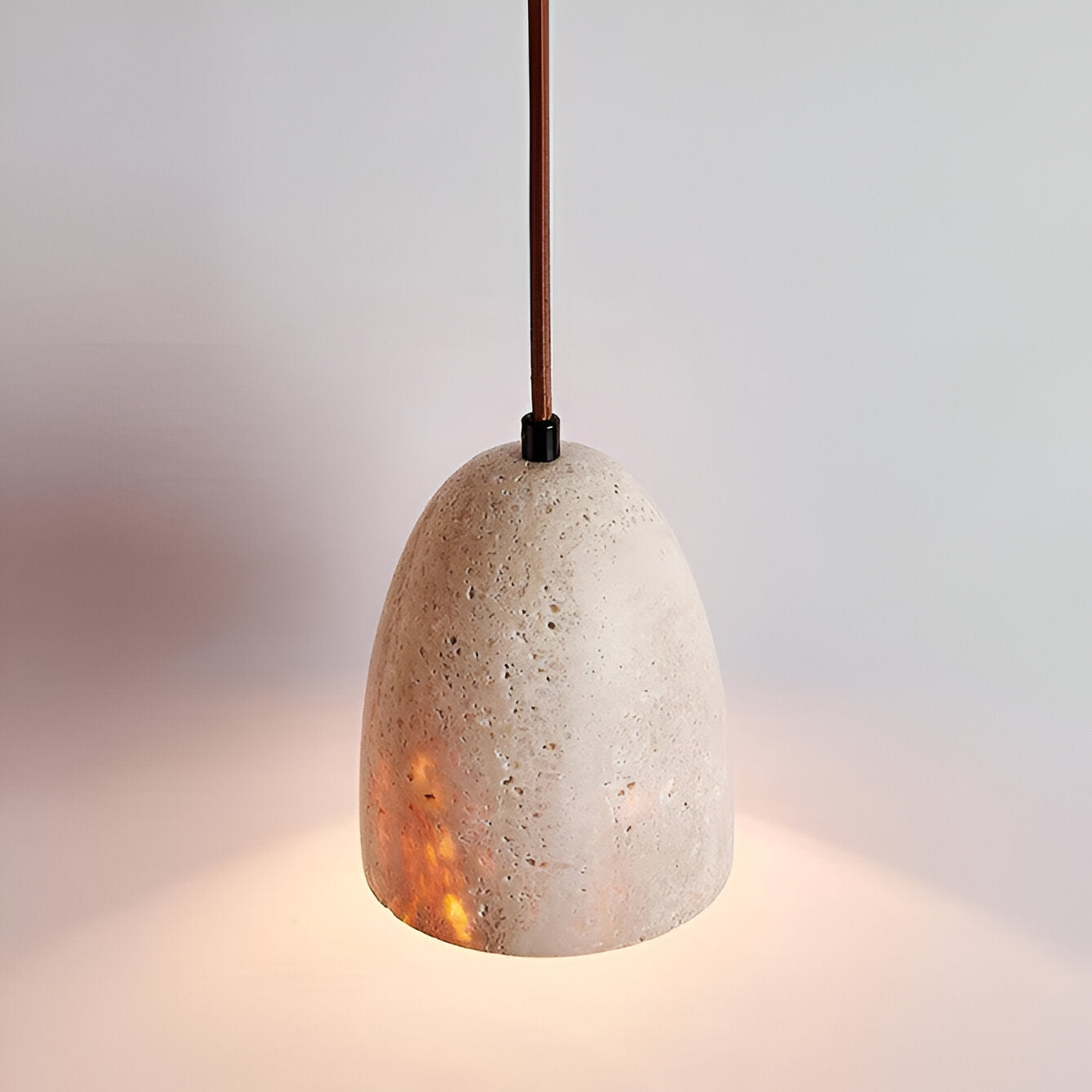 Yellow Travertine Retro Bell Pendant Light | Lareda