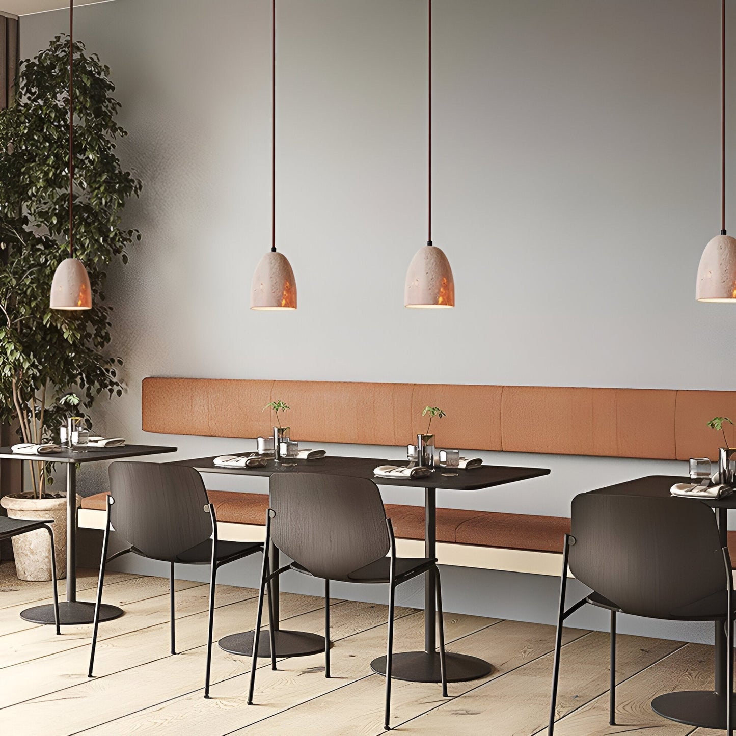 Yellow Travertine Retro Bell Pendant Light | Lareda