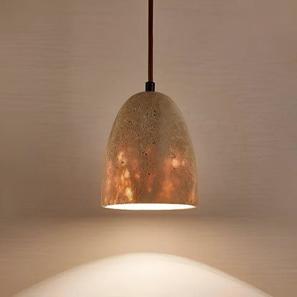Yellow Travertine Retro Bell Pendant Light | Lareda