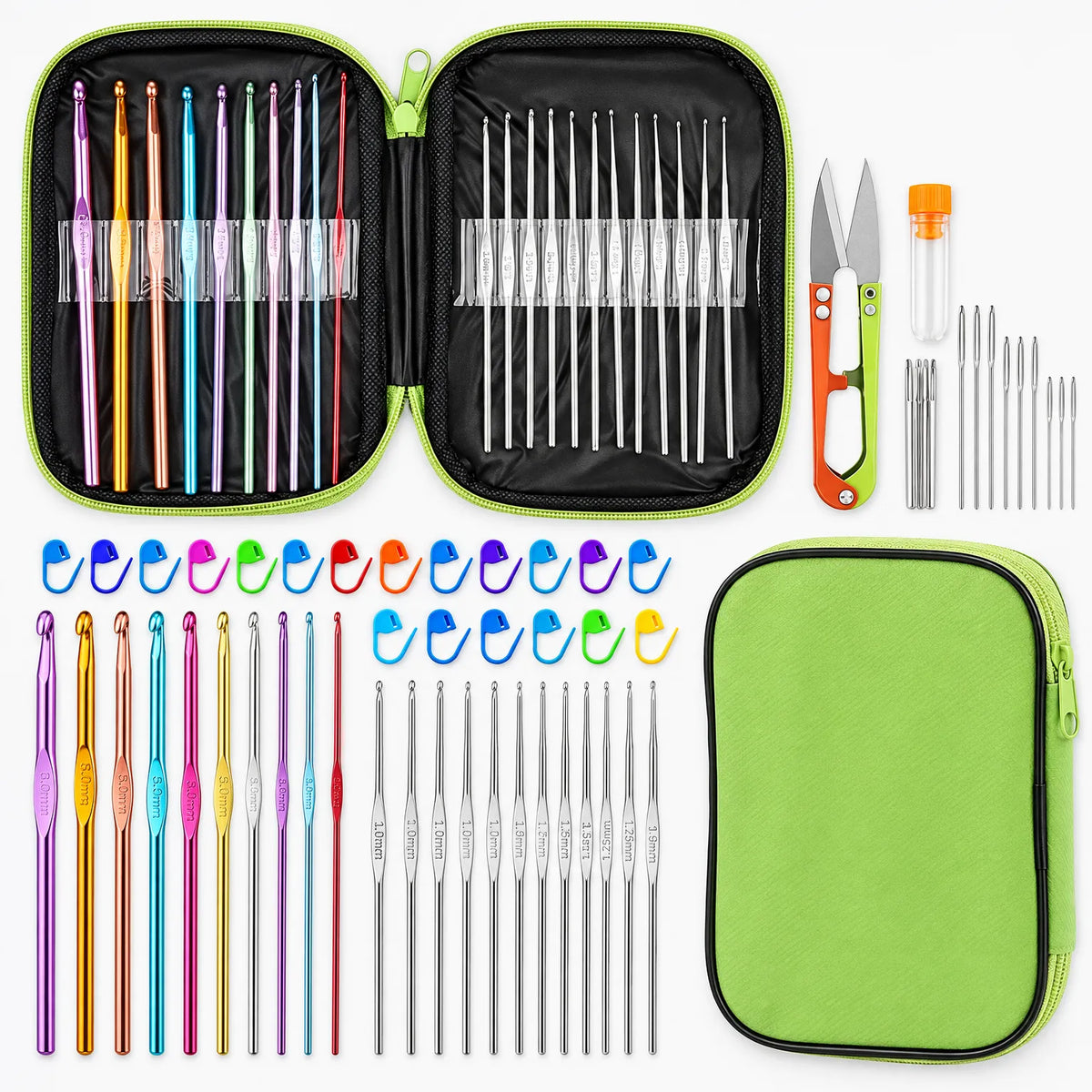 Zippered Travel Crochet Hook Set