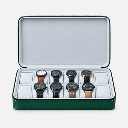 Zippered Watch Storage Case with Removable Cushions