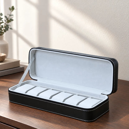 Zippered Watch Storage Case with Removable Cushions