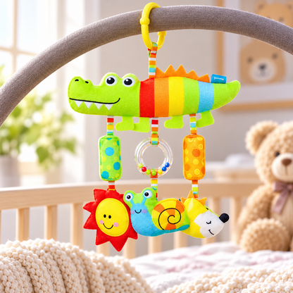 Hanging Baby Stroller Toy with Soft Animal Figures