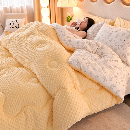 Thick Winter Comforter with Reversible Textured Design