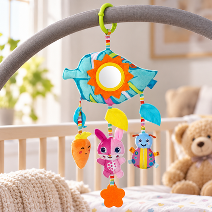 Hanging Baby Stroller Toy with Soft Animal Figures